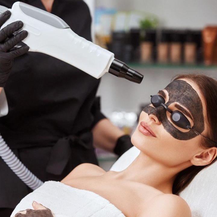 Ikon laser treatment dengan gambar sinar laser